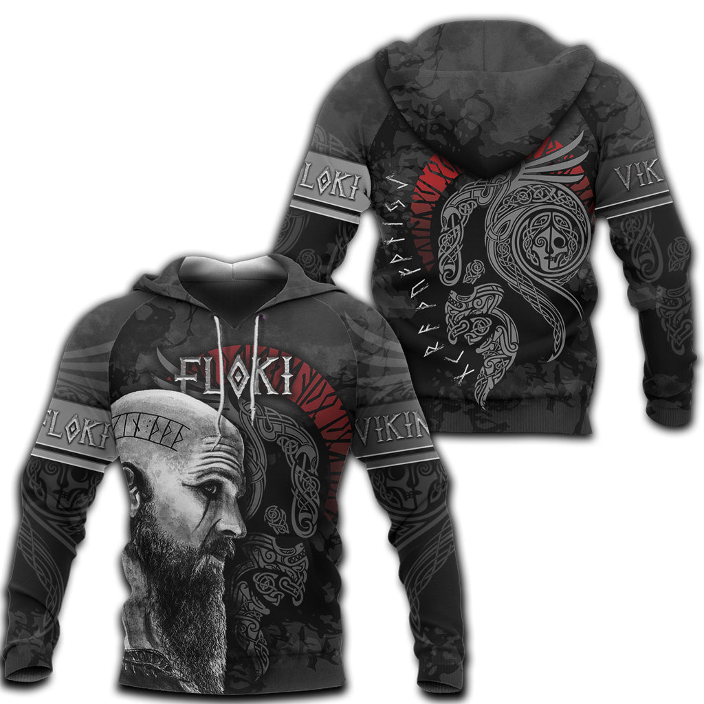 Viking Hoodie Floki Art RLT12 - Wonder Print Shop