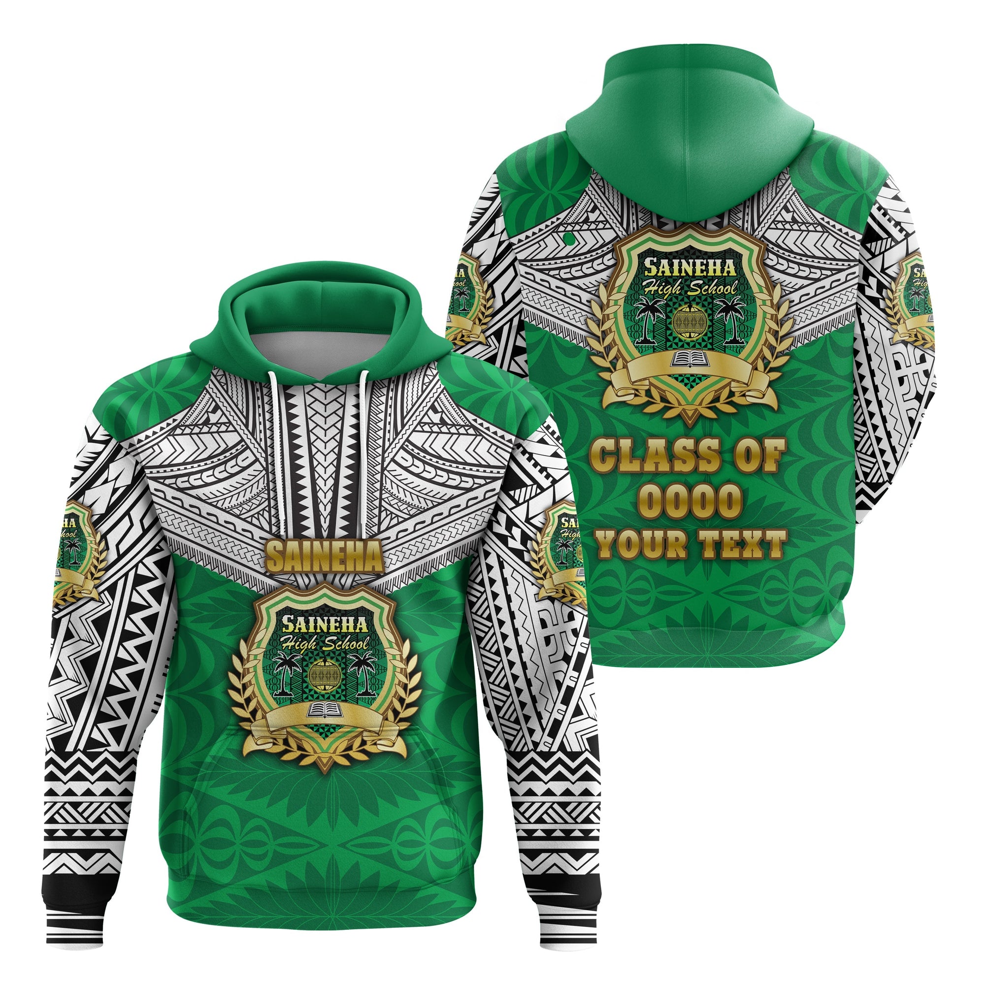 Custom Saineha Tonga Hoodie Polynesian tattoo Class of LT16 - Wonder Print Shop