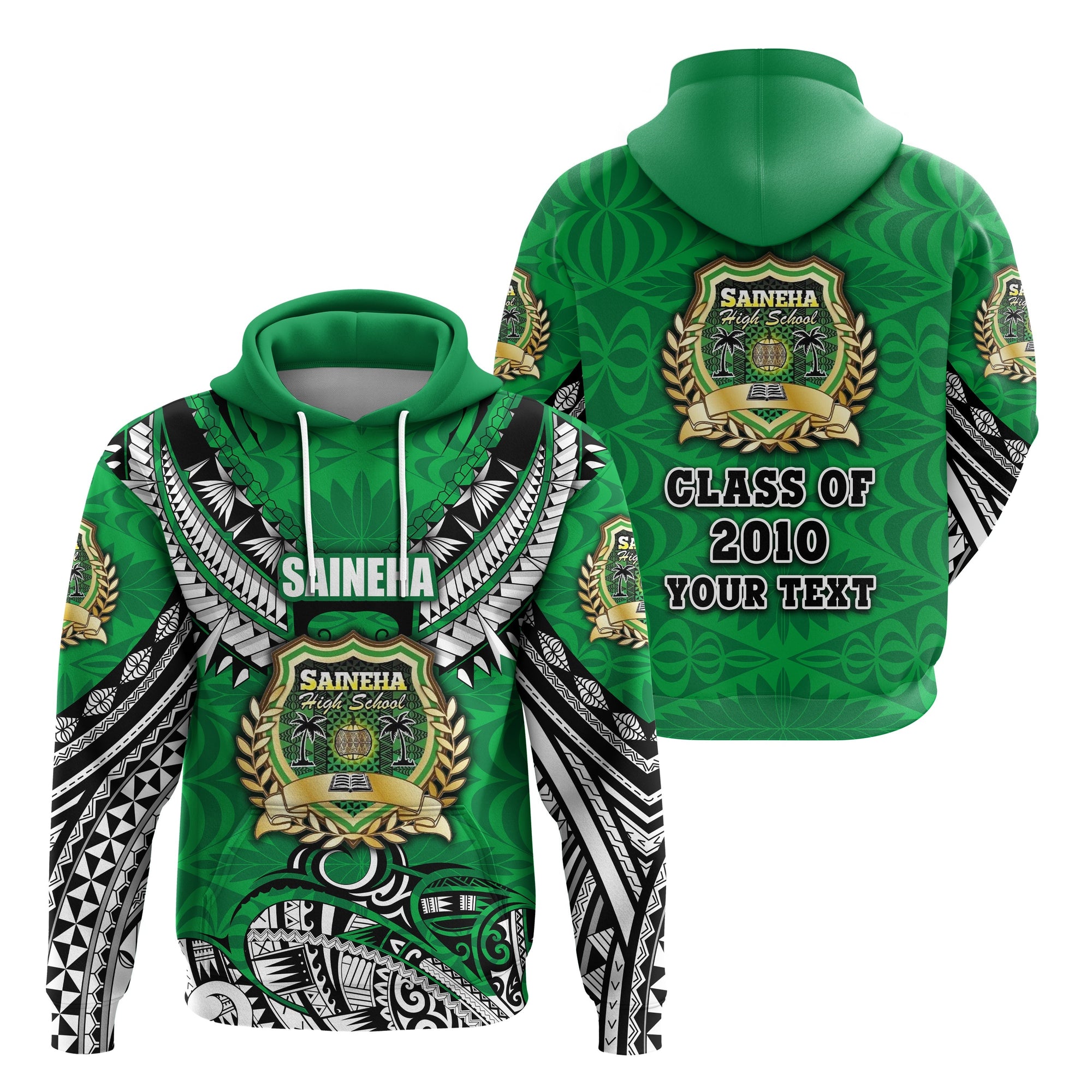 Custom Saineha Tonga Hoodie Polynesian Style Class off 2010 LT16 - Wonder Print Shop