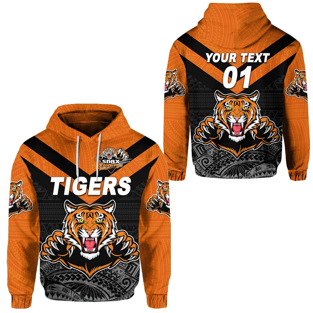 Custom Papua New Guinea Lae Snax Tigers Hoodie Rugby Original Style Black, Custom Text And Number LT8 - Wonder Print Shop