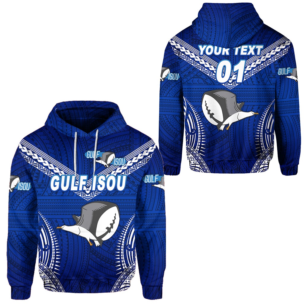 Custom Papua New Guinea PRK Gulf Isou Hoodie Rugby Original Style Blue, Custom Text And Number LT8 - Wonder Print Shop