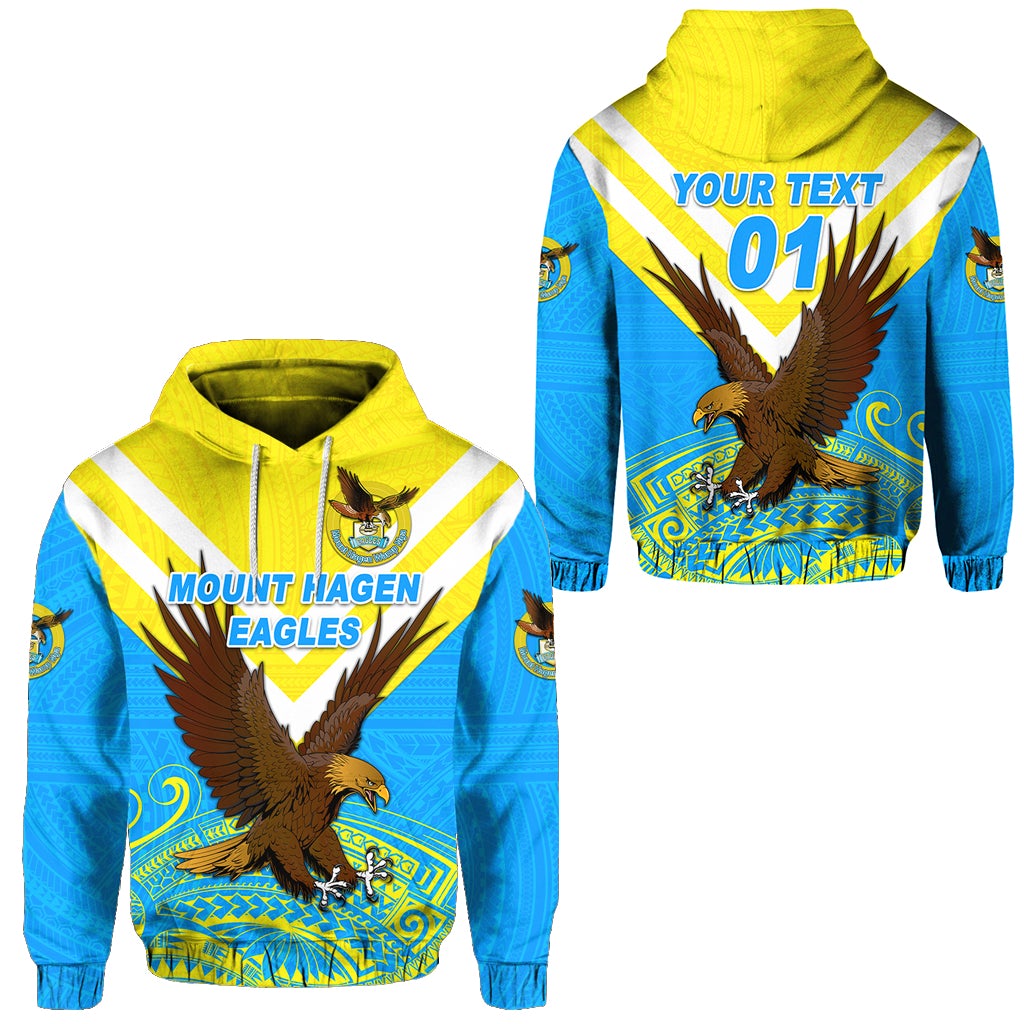 Custom Papua New Guinea Mount Hagen Eagles Hoodie Wamp Nga Rugby Blue, Custom Text And Number LT8 - Wonder Print Shop