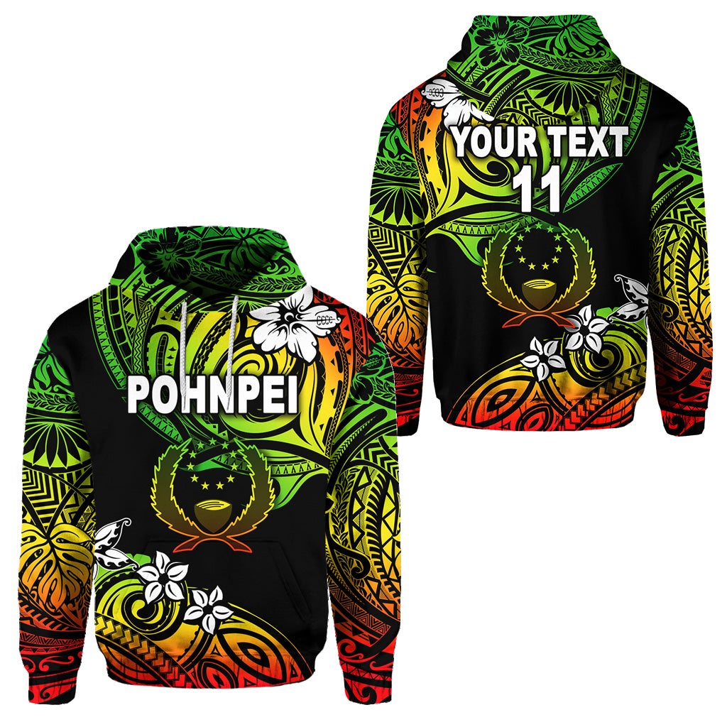 Custom FSM Pohnpei Hoodie Unique Vibes Reggae LT8 - Wonder Print Shop