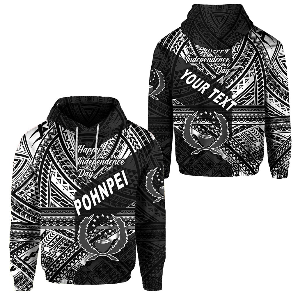 Custom FSM Pohnpei Hoodie Happy Independence Day Original Vibes Black LT8 - Wonder Print Shop