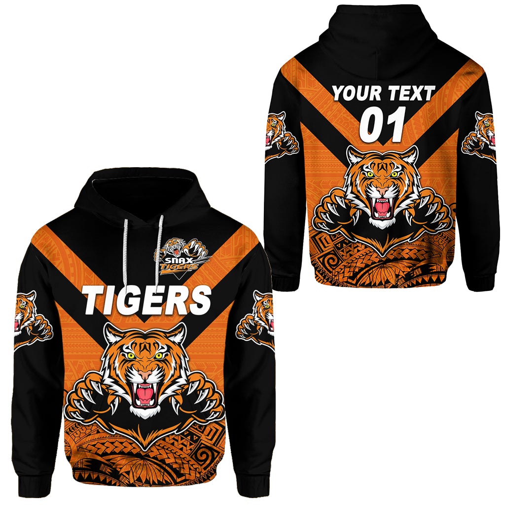 Custom Papua New Guinea Lae Snax Tigers Hoodie Rugby Original Style Orange, Custom Text And Number LT8 - Wonder Print Shop