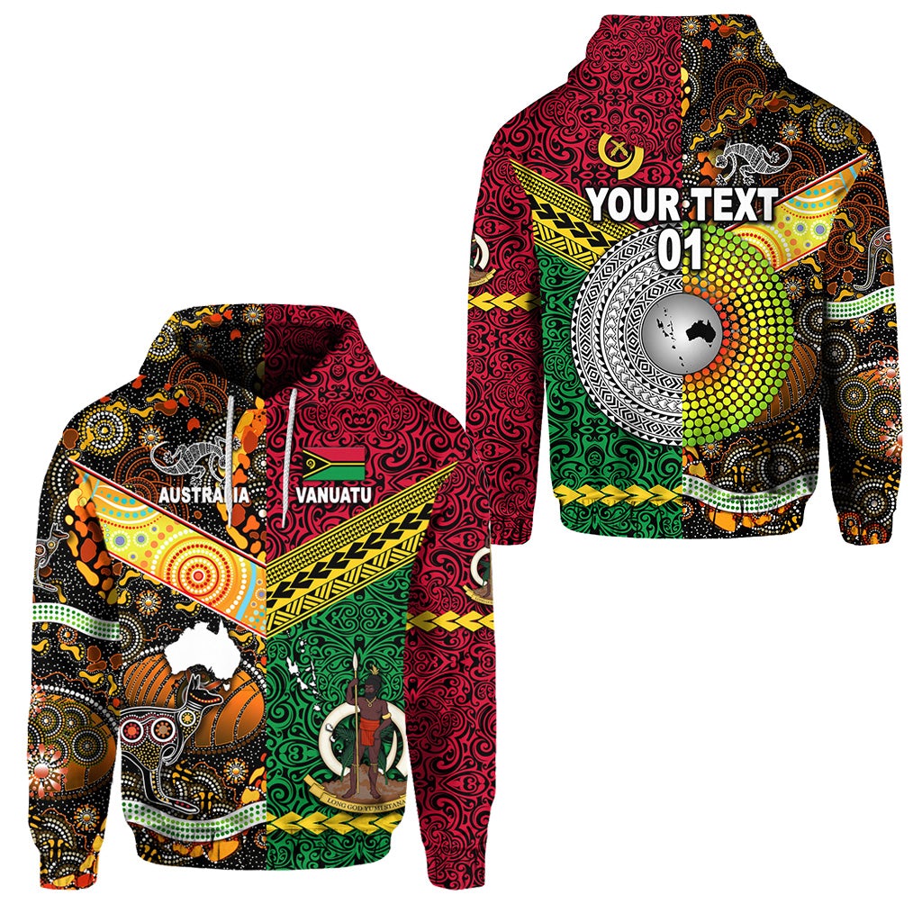 Custom Vanuatu And Australia Hoodie Together LT8 - Wonder Print Shop