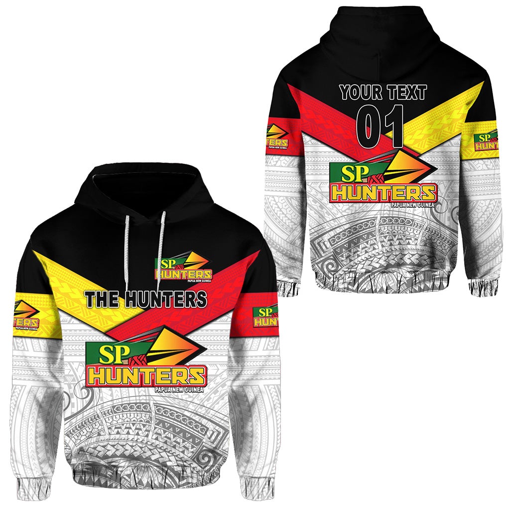 Custom Papua New Guinea SP Hunters Hoodie Rugby Original Style White, Custom Text And Number LT8 - Wonder Print Shop