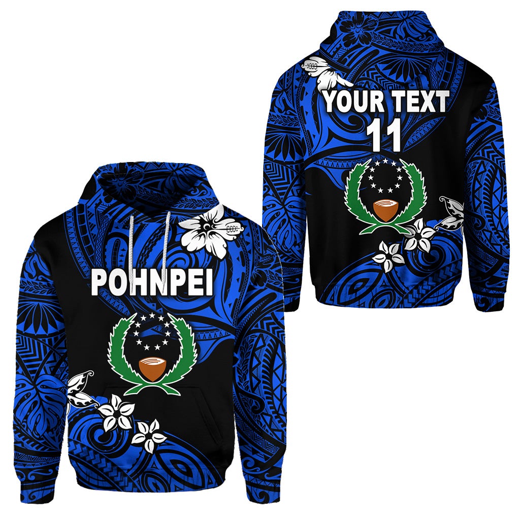 Custom FSM Pohnpei Hoodie Unique Vibes Blue LT8 - Wonder Print Shop