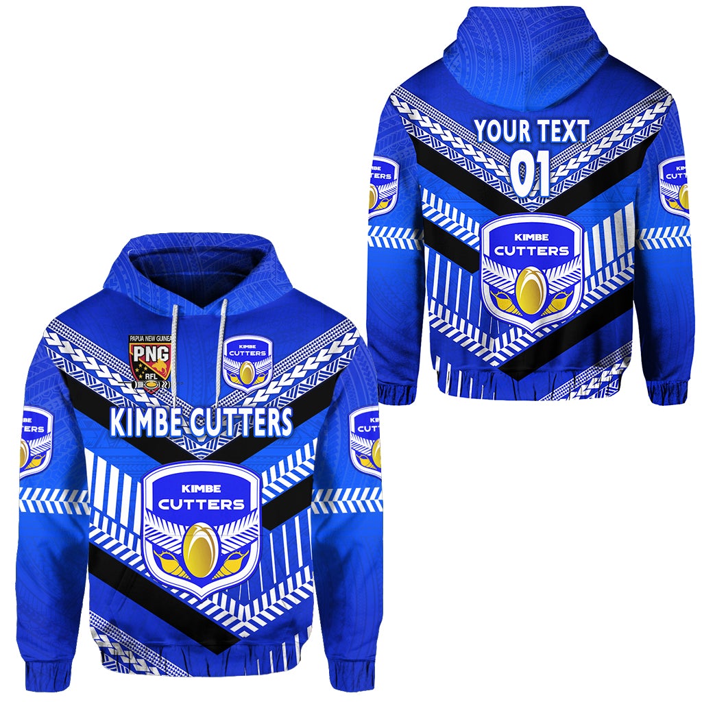 Custom Papua New Guinea Kimbe Cutters Hoodie Rugby Blue, Custom Text And Number LT8 - Wonder Print Shop