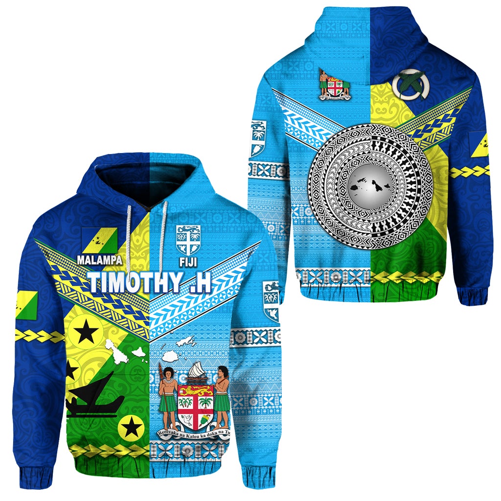 (Timothy .H) Malampa Province Vanuatu And Fiji Hoodie Together LT8 - Wonder Print Shop