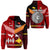 Custom Papua New Guinea And Tonga Hoodie Polynesian Together Red, Custom Text And Number LT8 - Wonder Print Shop