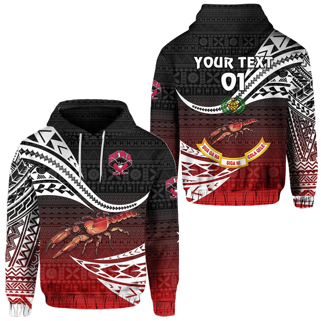 Custom Fiji Rewa Hoodie Rugby Union Unique Version Red, Custom Text And Number LT8 - Wonder Print Shop