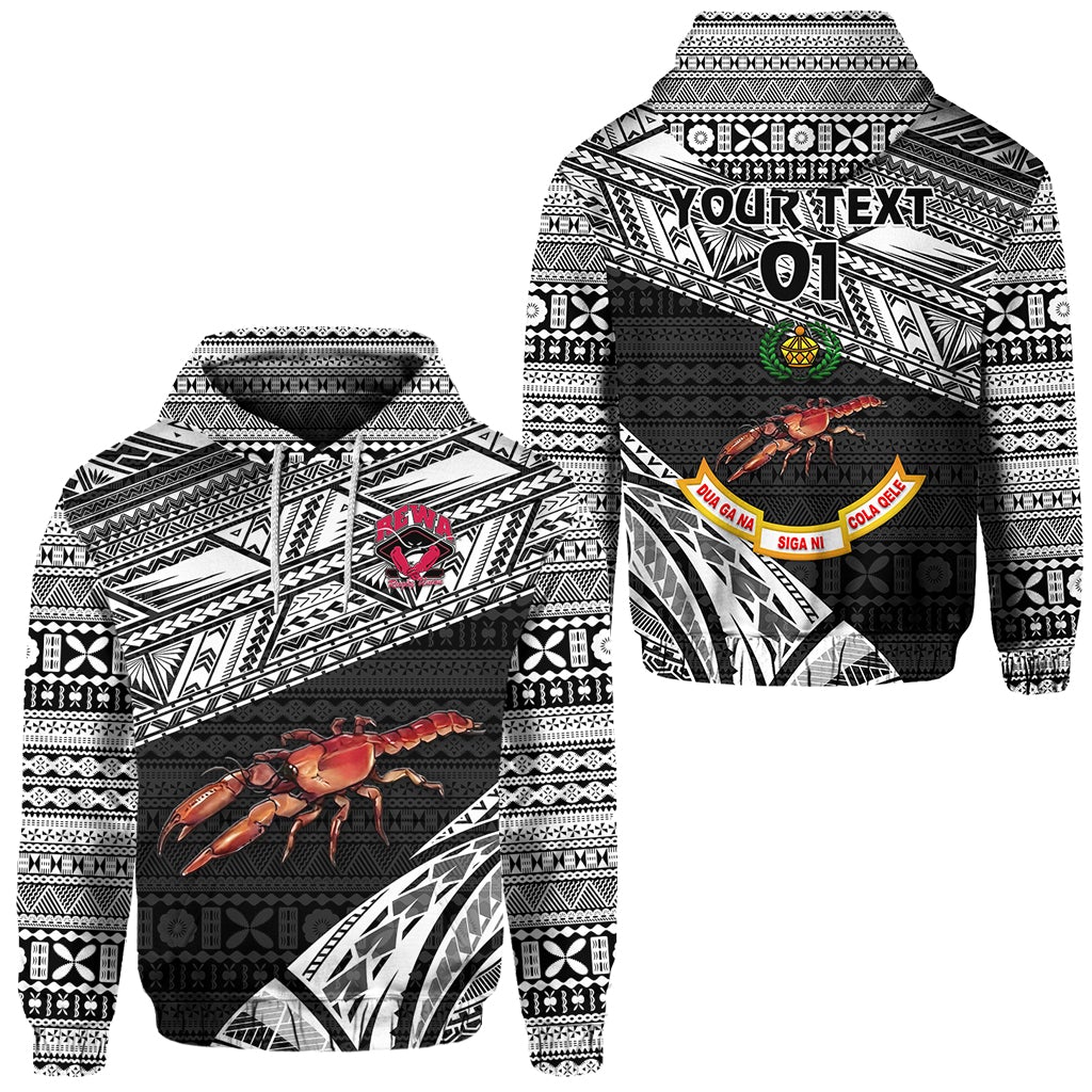 Custom Fiji Rewa Hoodie Rugby Union Special Version Black, Custom Text And Number LT8 - Wonder Print Shop