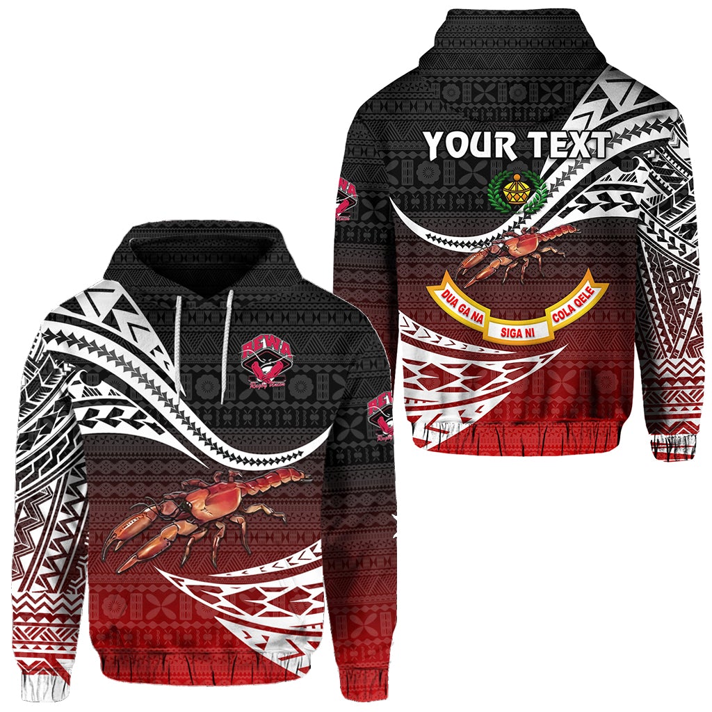 Custom Fiji Rewa Hoodie Rugby Union Unique Version Red LT8 - Wonder Print Shop