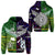 Custom New Zealand Cook Islands Hoodie Together Purple LT8 - Wonder Print Shop