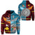 Custom Papua New Guinea Polynesian And Fiji Tapa Hoodie Together Bright Color LT8 - Wonder Print Shop