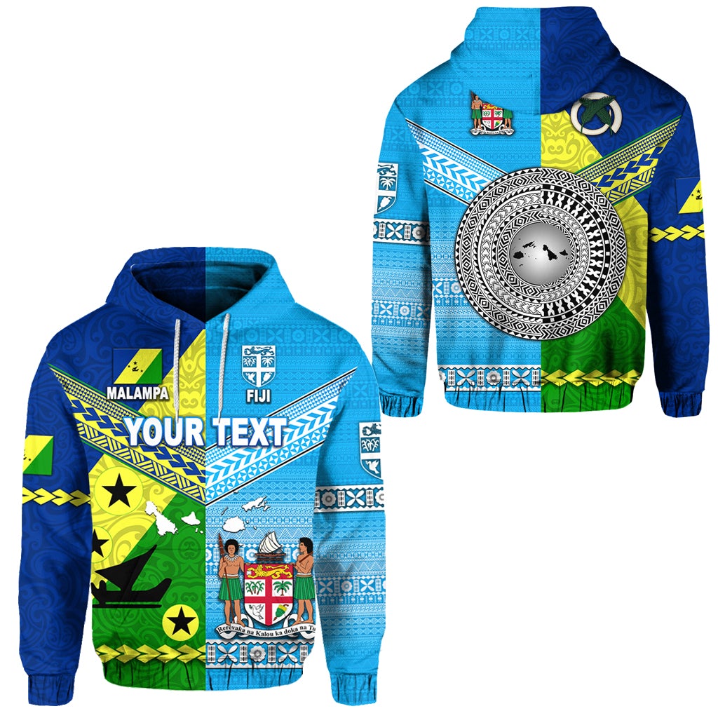 Custom Malampa Province Vanuatu And Fiji Hoodie Together LT8 - Wonder Print Shop