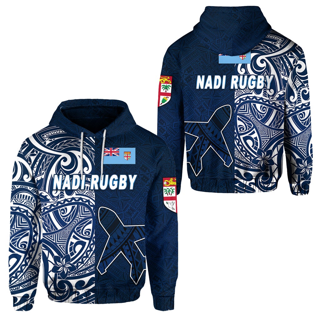 Fiji Nadi Rugby Union Hoodie Tapa Vibes LT8 - Wonder Print Shop