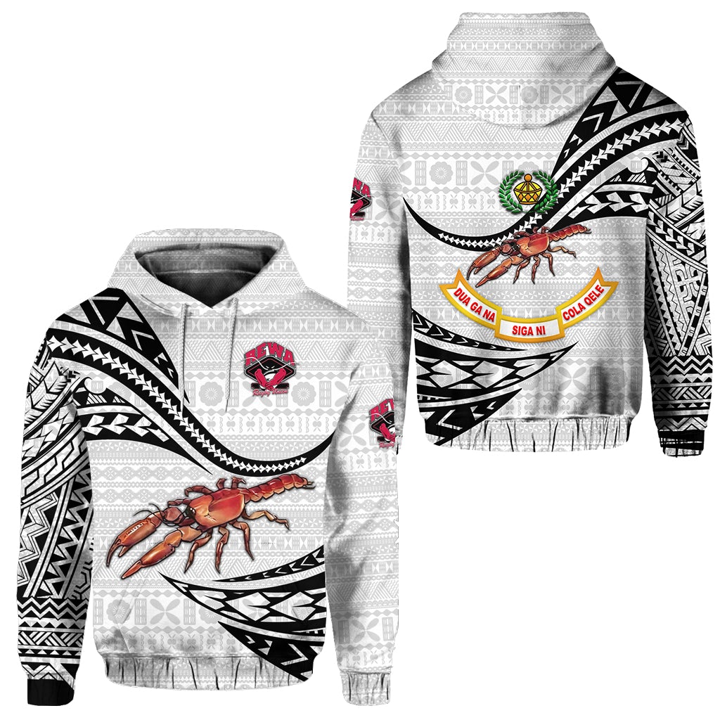 Fiji Rewa Hoodie Rugby Union Unique Version White LT8 - Wonder Print Shop