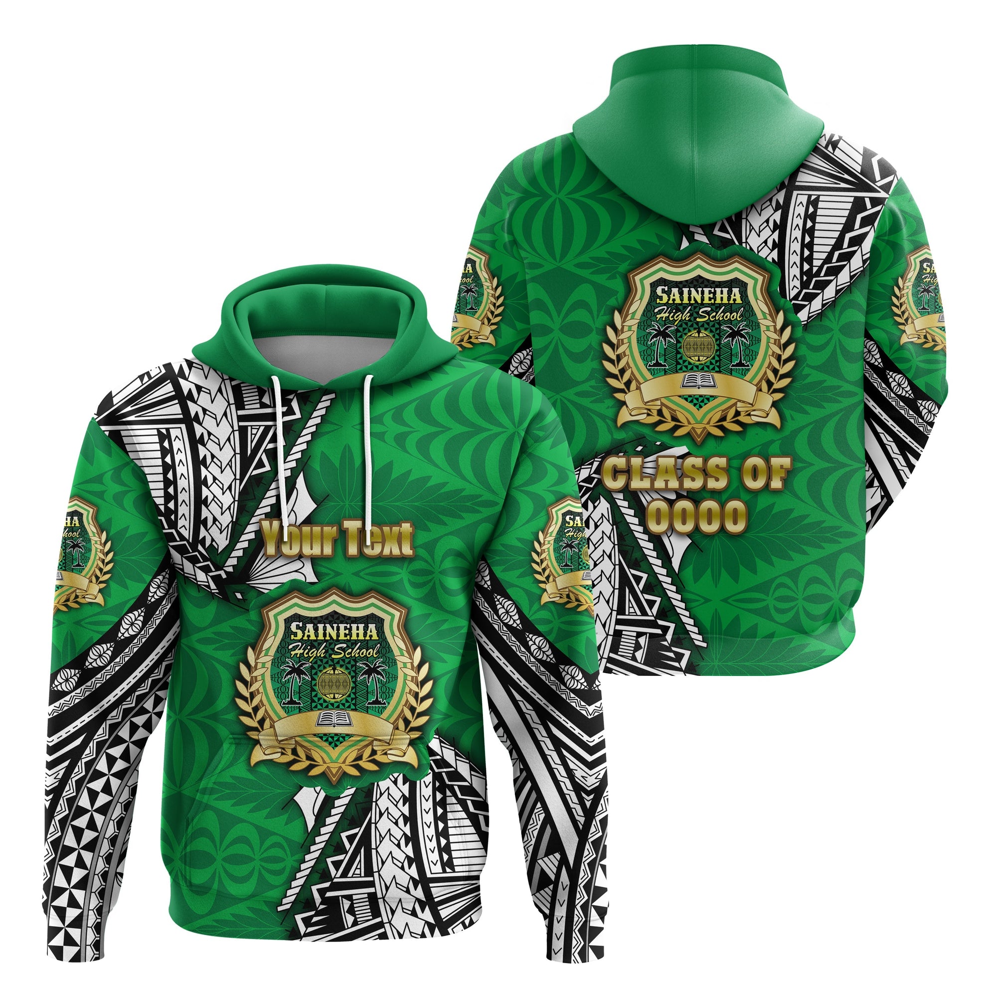 Custom Saineha Tonga Hoodie Polynesian Style Class of LT16 - Wonder Print Shop