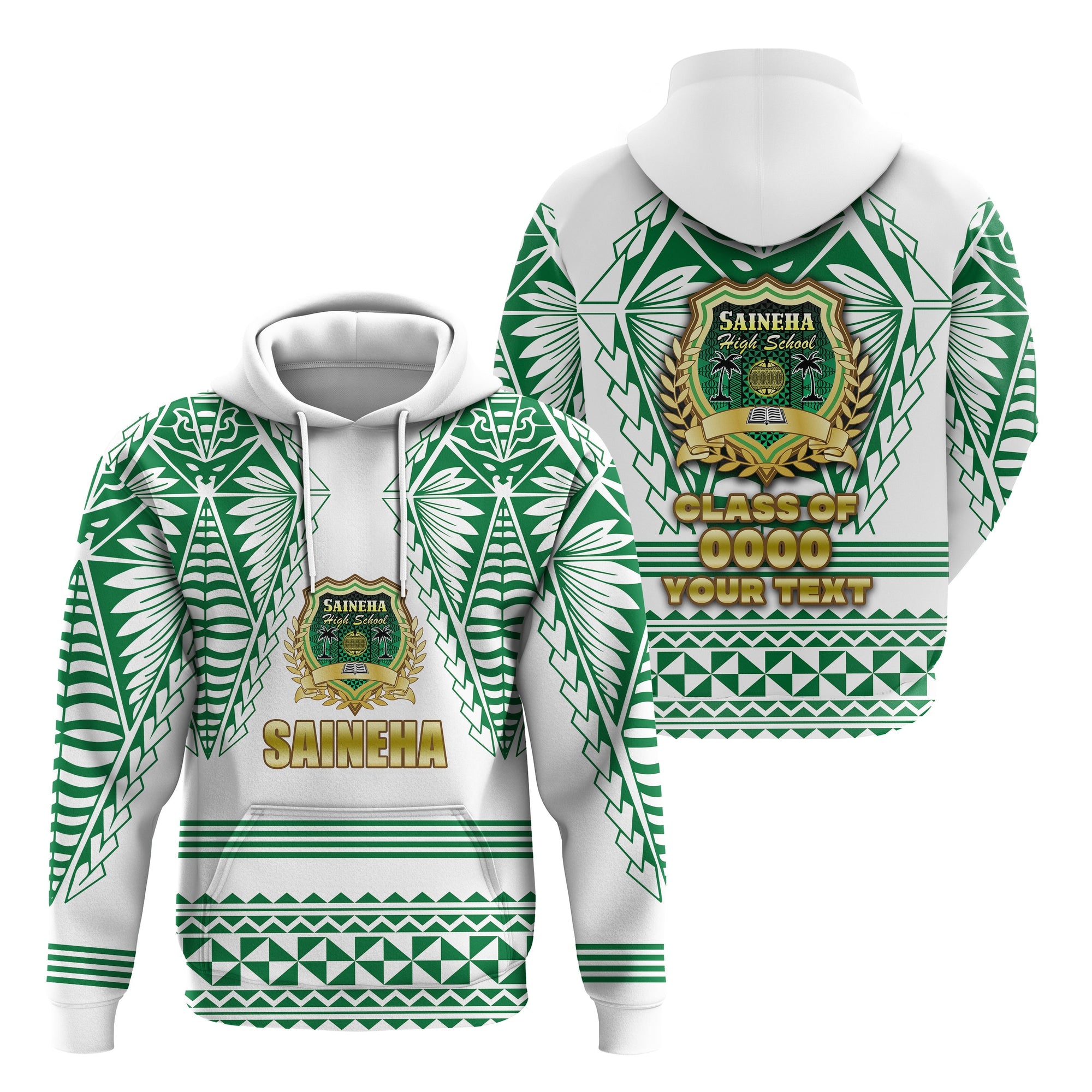 Custom Saineha Tonga Hoodie Tattoo Style Special Class of LT16 - Wonder Print Shop