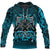 Viking Hoodie Othala and Raven Blue RLT12 - Wonder Print Shop