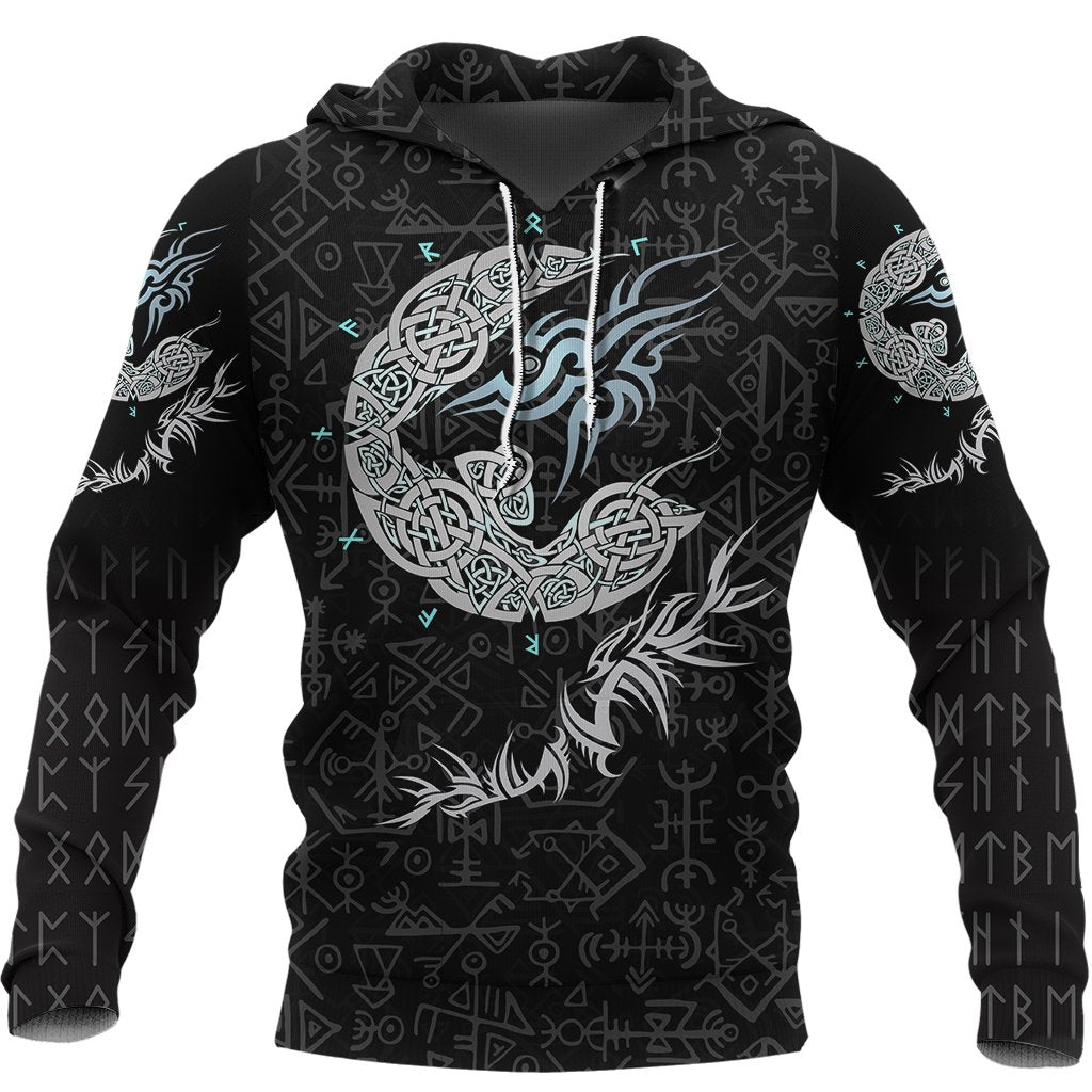 Viking Fenrir Wolf Hoodie RLT12 - Wonder Print Shop