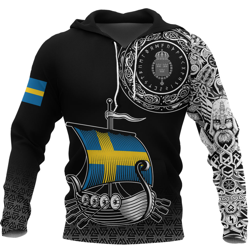 Viking Hoodie Swedish Drakkar RLT12 - Wonder Print Shop