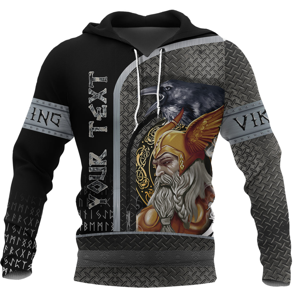 Custom Viking Hoodie Odin Style Armor RLT12 - Wonder Print Shop