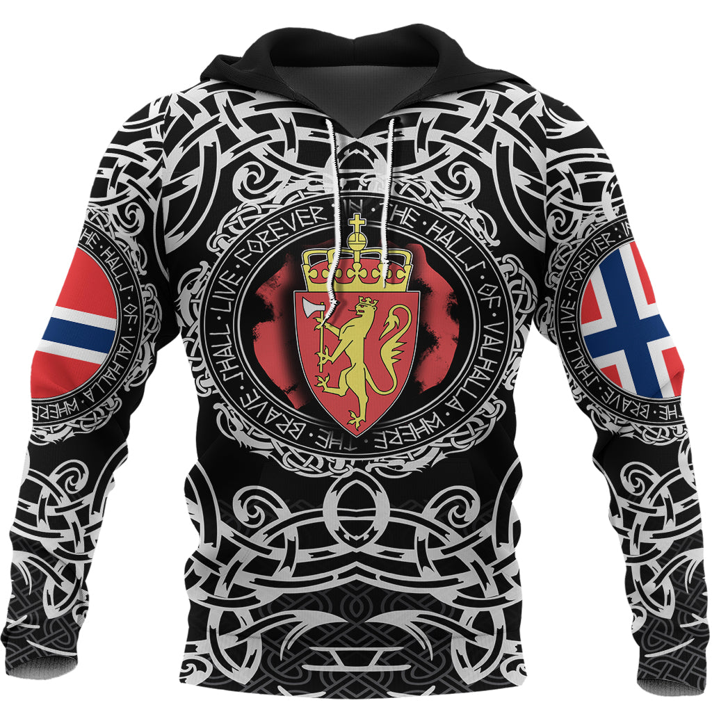 Viking Hoodie Norway Viking Pattern RLT12 - Wonder Print Shop