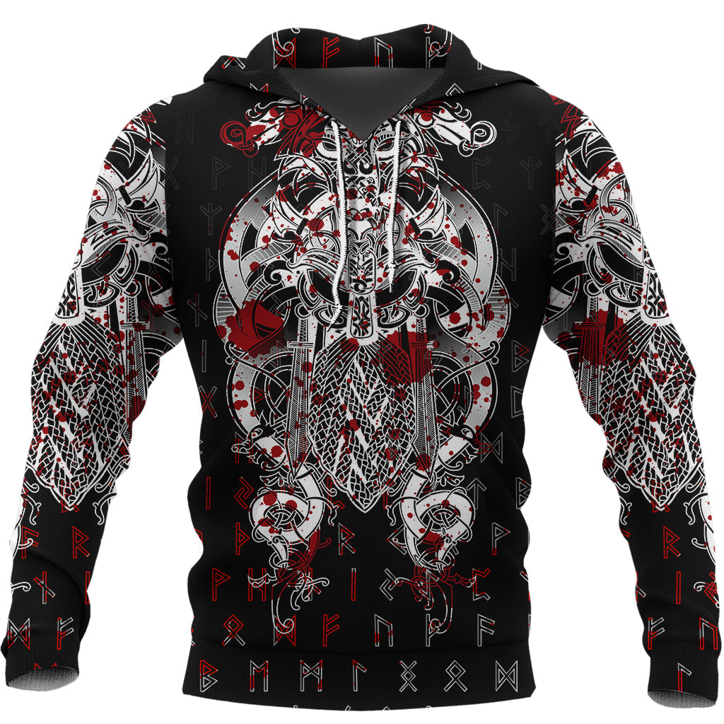 Viking Tyr Tattoo Blood Hoodie RLT12 - Wonder Print Shop