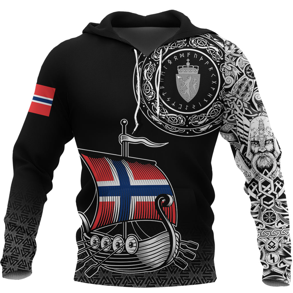 Viking Hoodie Norwegian Drakkar RLT12 - Wonder Print Shop