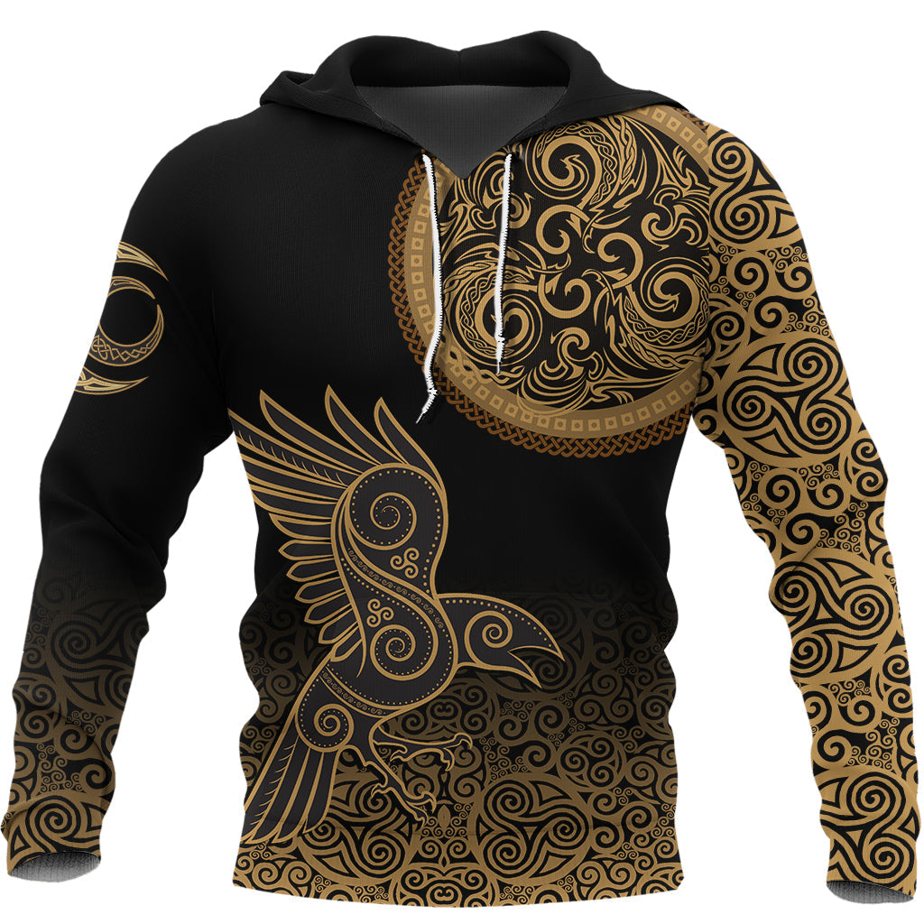 Viking Hoodie Triskele Raven Celtic RLT12 - Wonder Print Shop