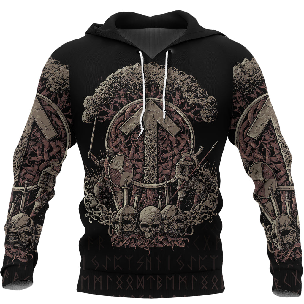 Viking Hoodie Teiwaz Rune RLT12 - Wonder Print Shop