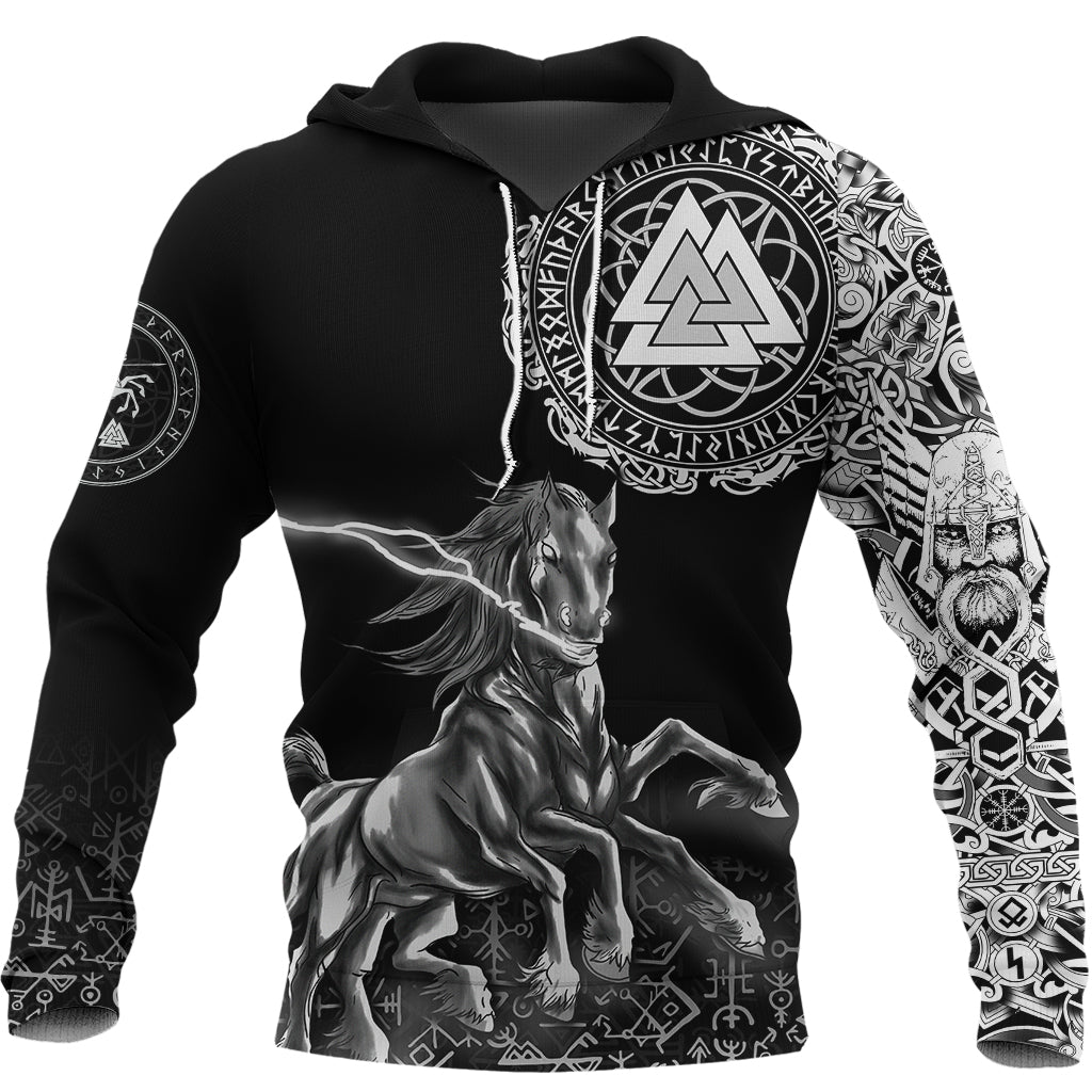 Viking Zip Hoodie - Sleipnir Odin RLT12 - Wonder Print Shop