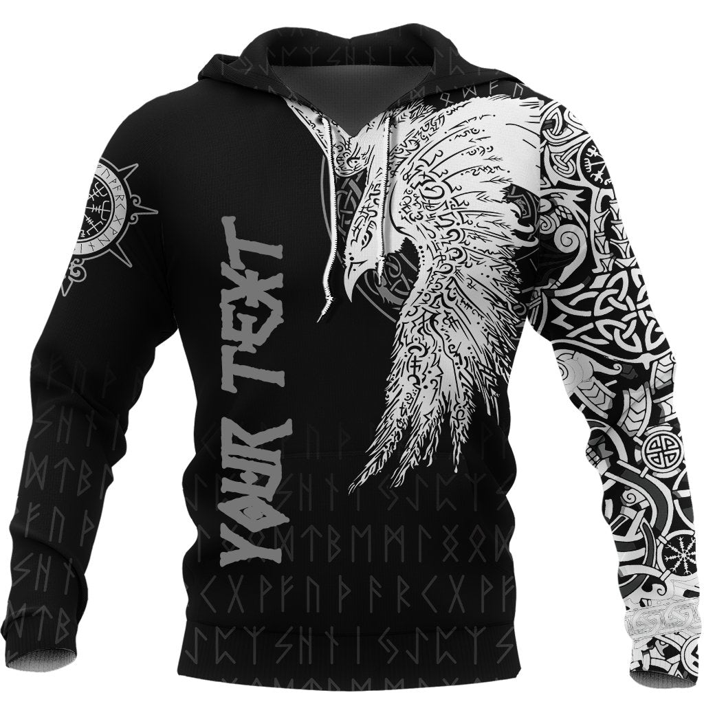 Custom Viking Hoodie Mystical Raven Tattoo Special RLT12 - Wonder Print Shop