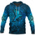 Viking Hoodie Raven Odin Celtic Cyan RLT12 - Wonder Print Shop