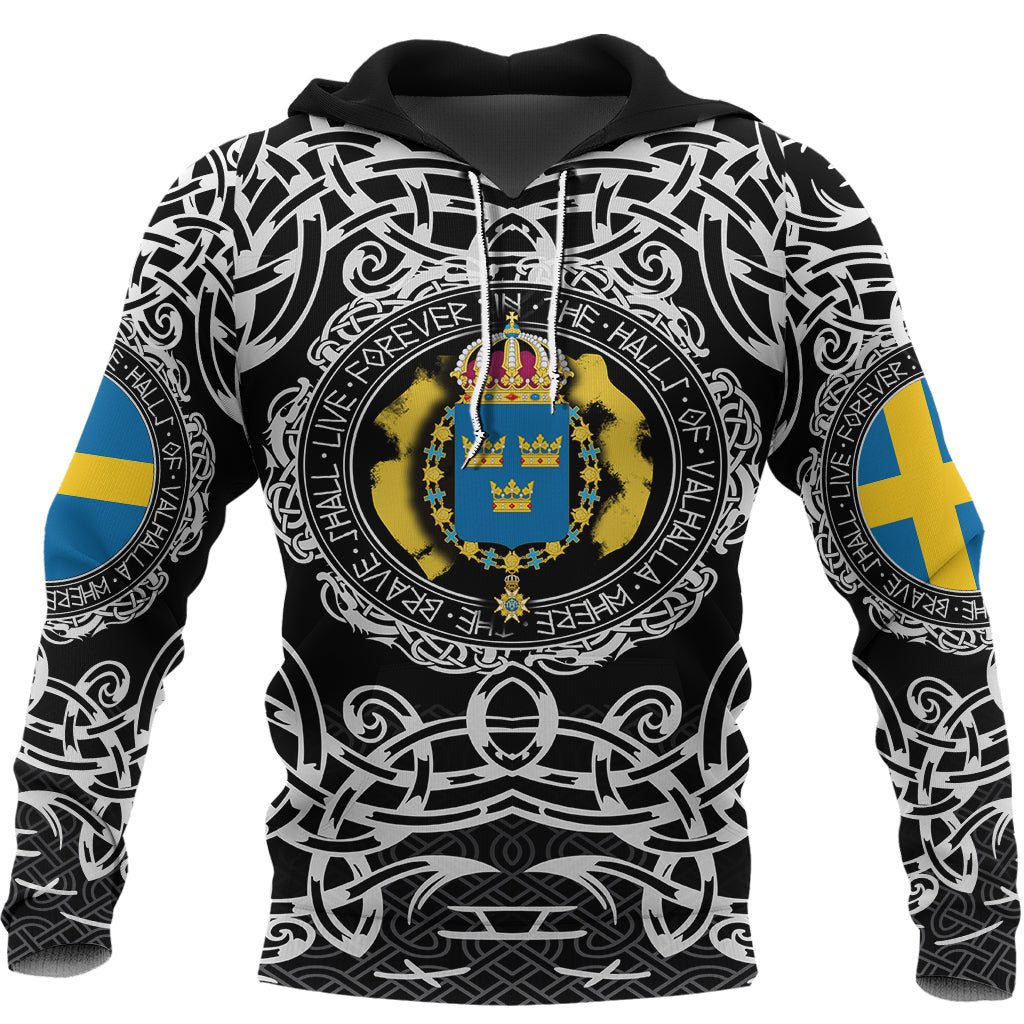 Viking Hoodie Sweden Viking Pattern RLT12 - Wonder Print Shop