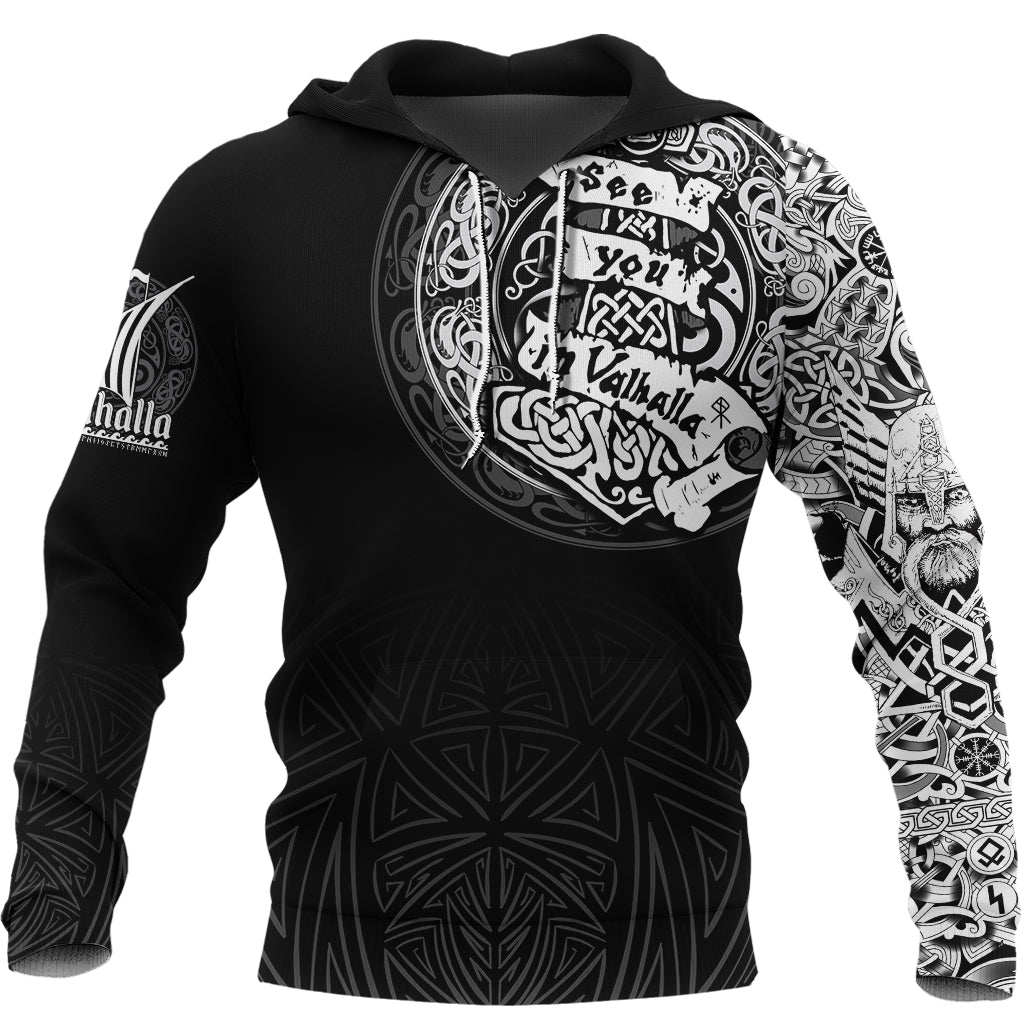 Viking Hoodie See You In Valhalla RLT12 - Wonder Print Shop