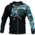 Viking Zip Hoodie, Fenrir Raven and Vegvisir Tattoo Cyan RLT12 - Wonder Print Shop