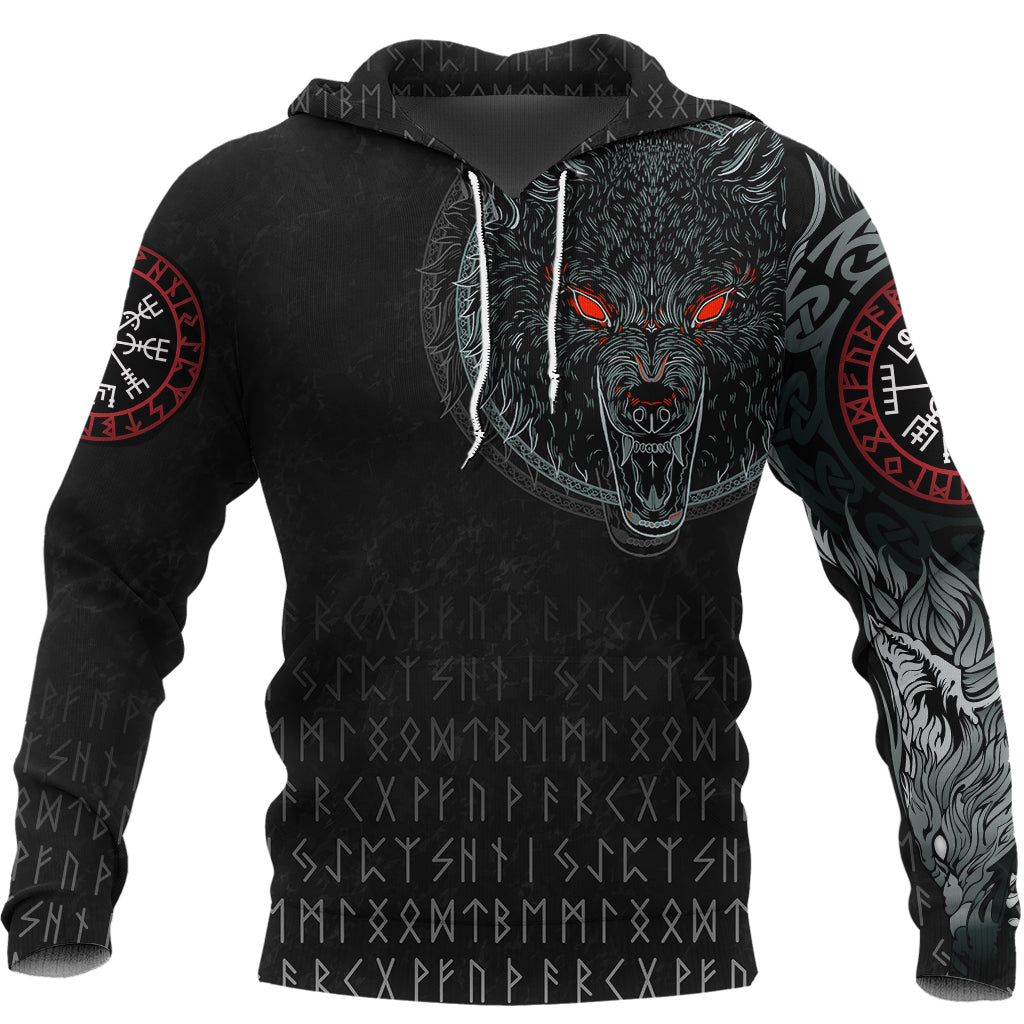 Viking Hoodie Fenrir Wolf RLT12 - Wonder Print Shop