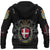 Custom Viking Denmark Flag and Map Zip Hoodiestyle Viking Geri and Freki RLT12 - Wonder Print Shop