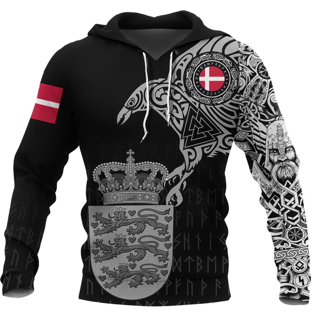 Viking Hoodie Danish and Raven Of Odin RLT12 - Wonder Print Shop