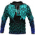 Viking Hoodie Hati and Skoll Tattoo Cyan RLT12 - Wonder Print Shop