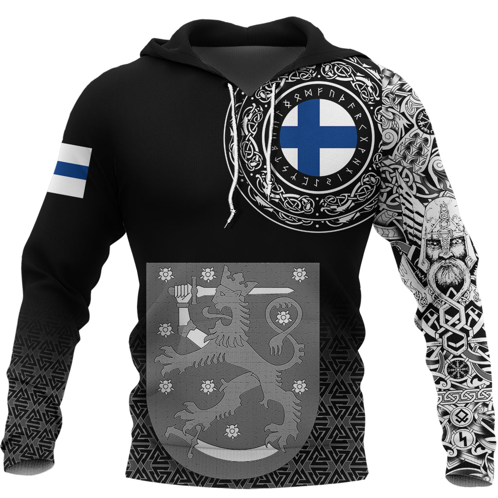 Viking Hoodie Finland Coat Of Arms RLT12 - Wonder Print Shop