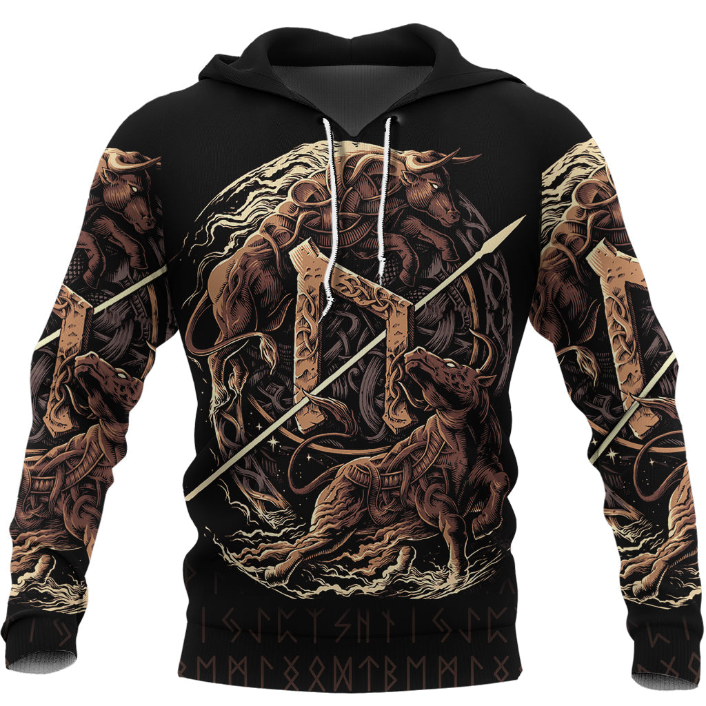 Viking Hoodie Uruz Rune RLT12 - Wonder Print Shop