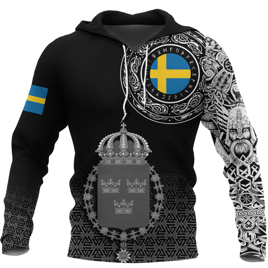 Viking Hoodie Sweden Coat Of Arms RLT12 - Wonder Print Shop