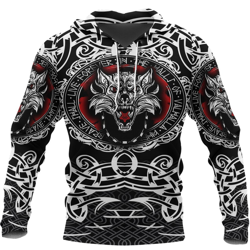 Viking Hoodie, Fenrir Wolf RLT12 - Wonder Print Shop