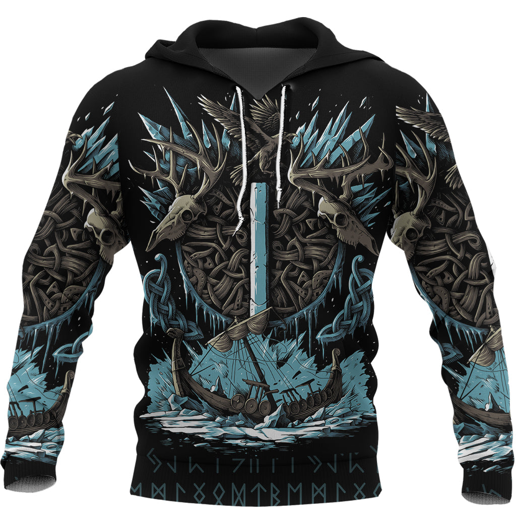 Viking Hoodie Isaz Rune RLT12 - Wonder Print Shop