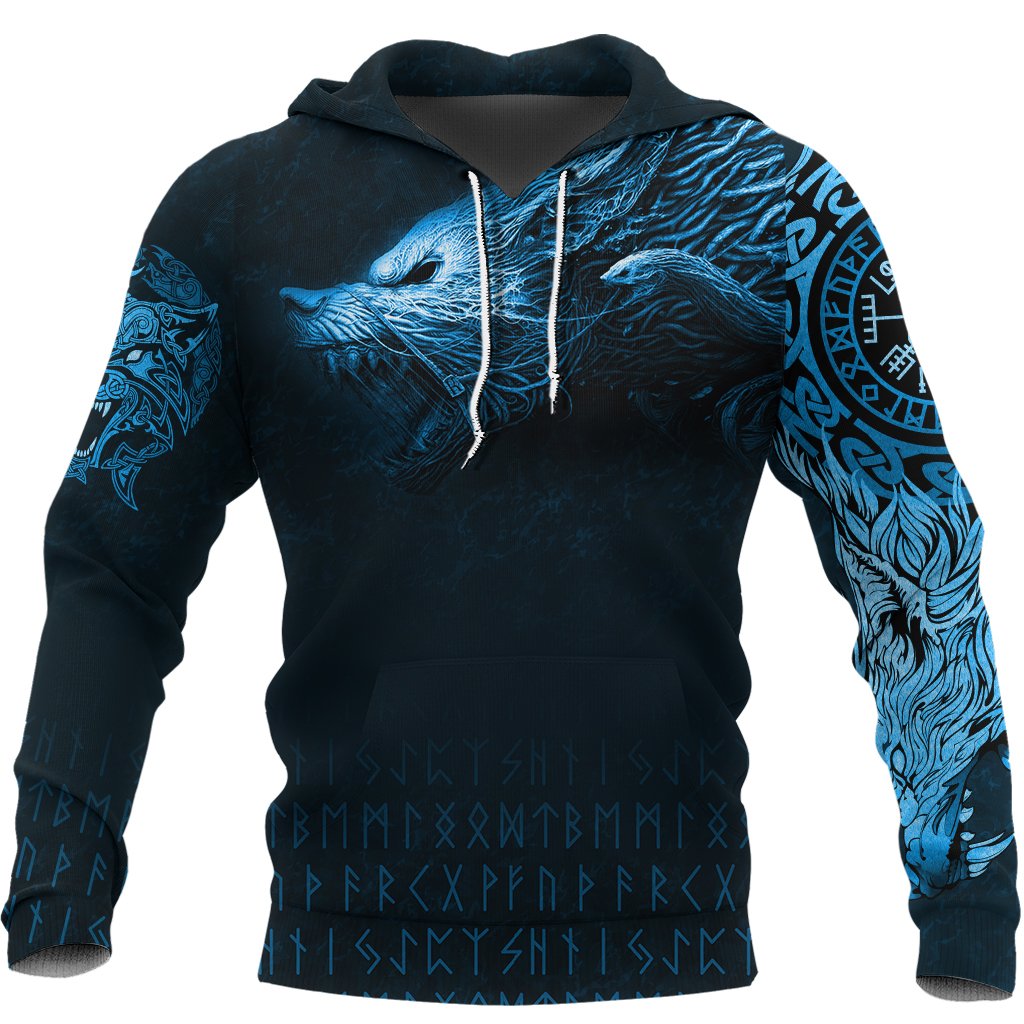 Viking Hoodie, Fenrir Wolf RLT12 - Wonder Print Shop